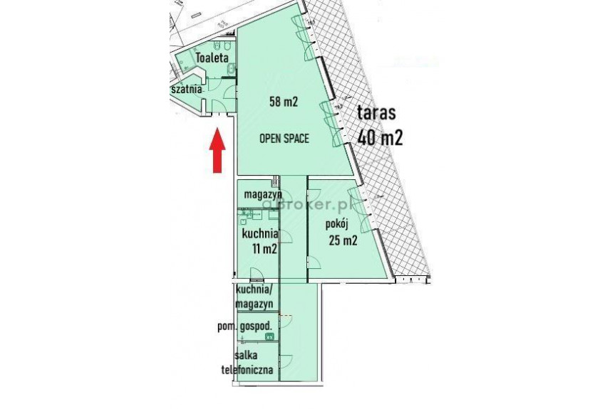 Krak&oacute;w, Podg&oacute;rze, Stare Podg&oacute;rze, Kalwaryjska, ul. Kalwaryjska | Nowoczesne biuro z 40 m2 tarasem