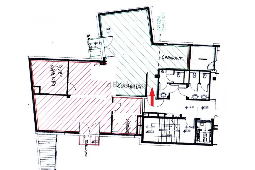 Krak&oacute;w, Stare Miasto, Podwale, Stare Miasto, 135 m2 (open space+ 3 pokoje)parking