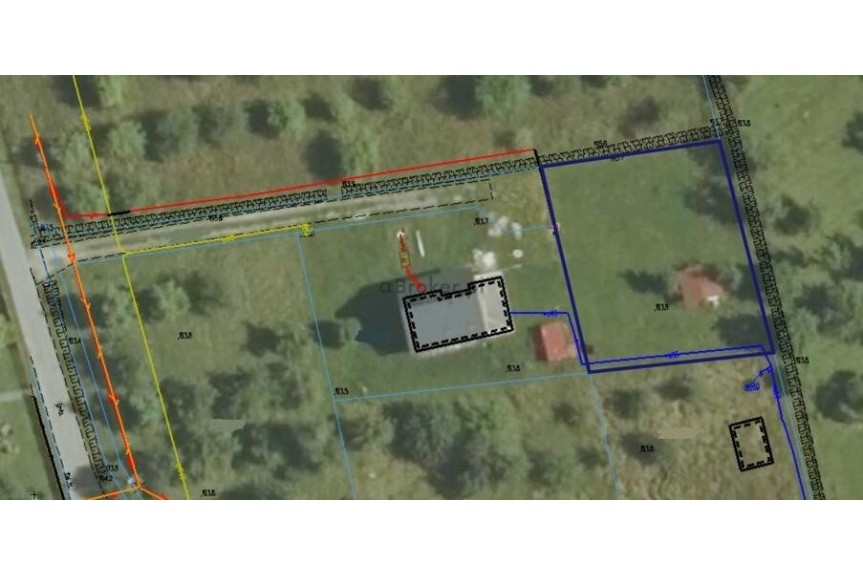 brzeski, Borzęcin, Działka z projektem domu, bezpośrednio przy sadzie.