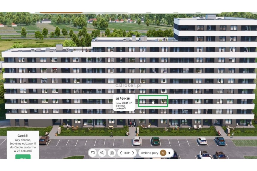 Krak&oacute;w, Krak&oacute;w-Nowa Huta, Mistrzejowice, Piasta Kołodzieja, Nowe 3-pokoje  49,62 m&sup2;  Mistrzejowice  Balkon  SKA 8 min do Centrum  Bez PCC