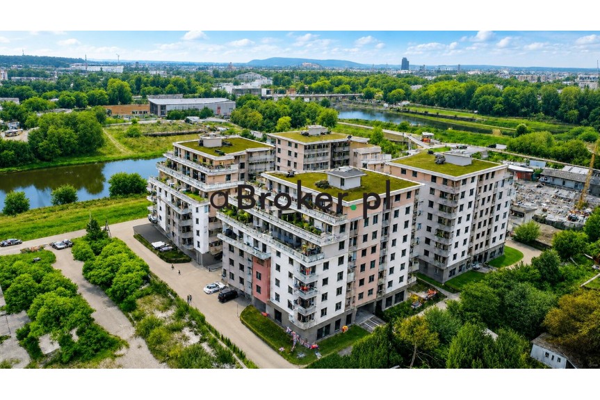 Krak&oacute;w, Grzeg&oacute;rzki, Dąbie, Na Zakolu Wisły, Na Zakolu Wisły |56 m2 | 3 pokoje | duży balkon i garaż